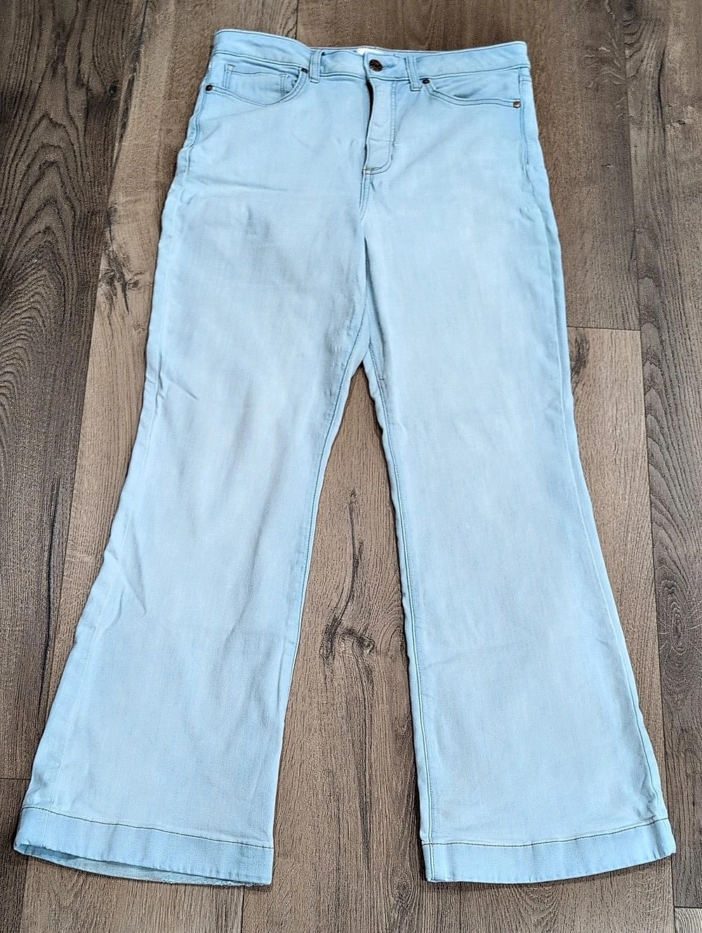 Lauren Conrad High Rise Flare Jeans Blue Waist 14